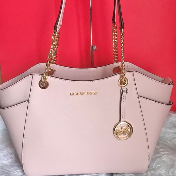 🌺 NEW MK MICHAEL KORS BLOSSOM CHAIN SHOULDER TOTE - Picture 3 of 8